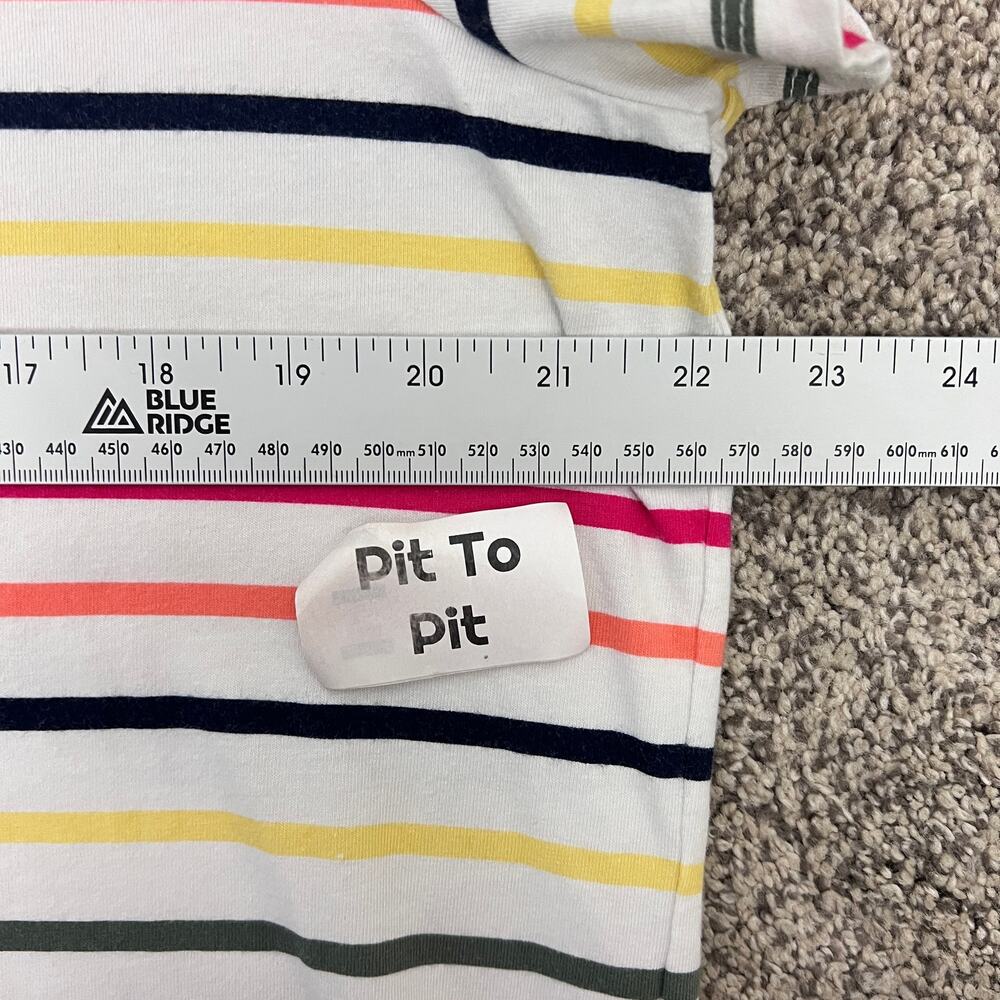 Talbots‎ Womens 2X Preppy Classic Nautical Colorful Rainbow Striped T-Shirt Top - Picture 8 of 10